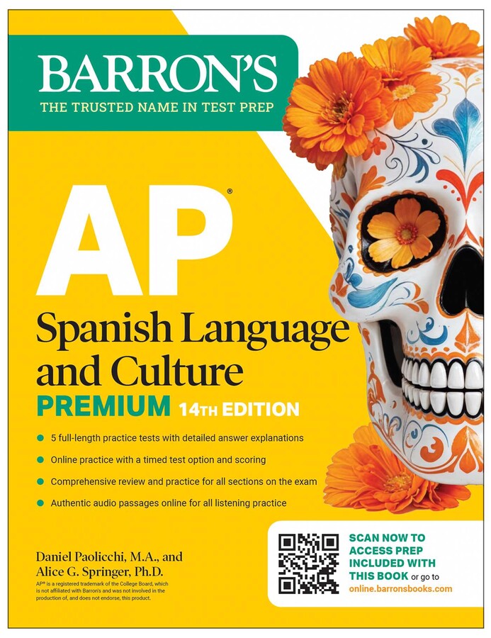 AP Spanish Language and Culture Premium, Fourteenth Edition: Prep Book with 5 Practice Tests + Comprehensive Review + Online Practice (2026)
