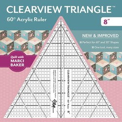 Clearview Triangle 60 Degree Acrylic Ruler 8" Clearview Triangle 60 Degree Acrylic Ruler 8"