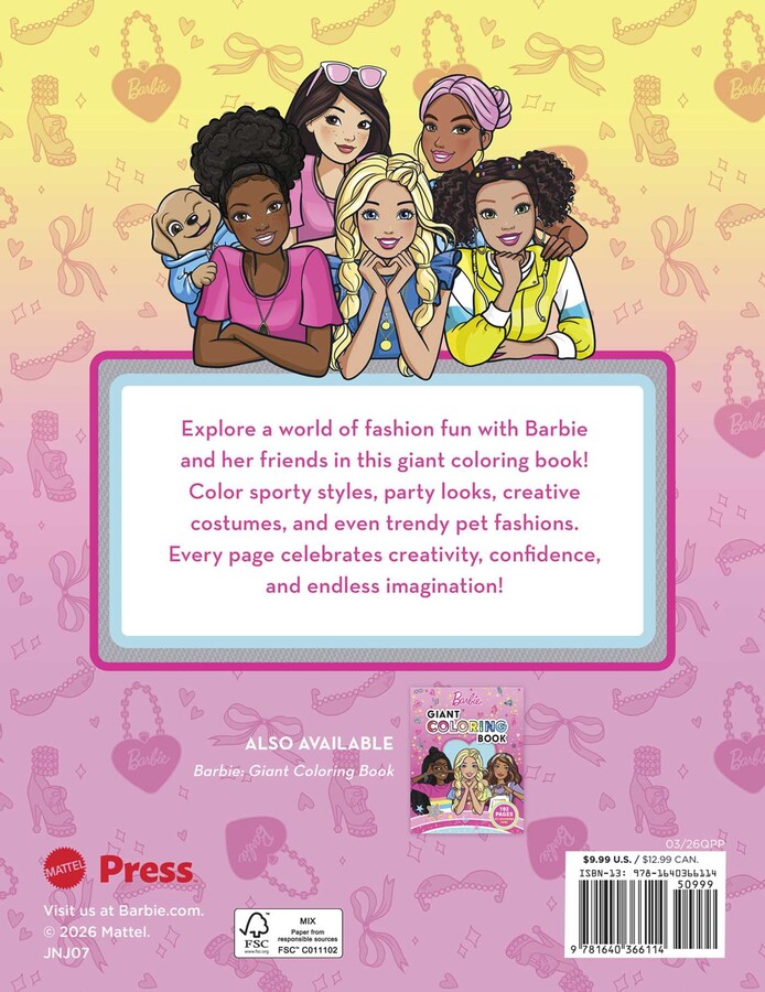 Barbie: Giant Fashion Coloring Book