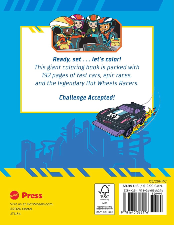 Hot Wheels: Let's Race Giant Coloring Book