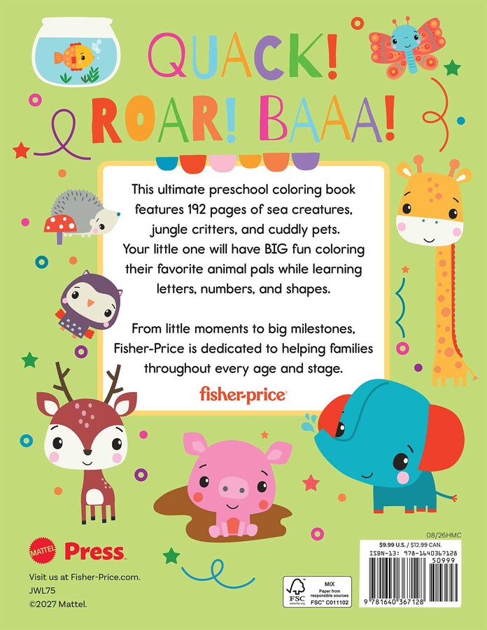 Fisher Price: Giant Coloring Book of Animals