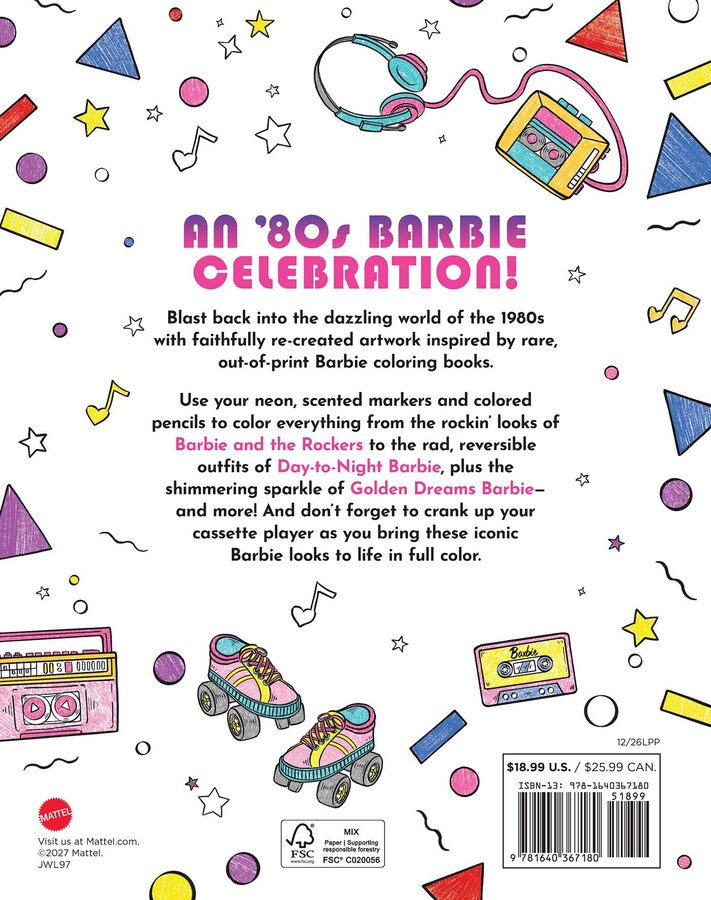Barbie: Totally 80's: The Official Coloring Book