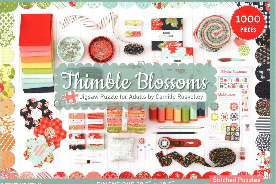 Thimble Blossoms Jigsaw Puzzle for Adults by Camille Roskelley