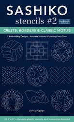 Sashiko Stencils #2, Crests, Borders & Classic Motifs Sashiko Stencils #2, Crests, Borders & Classic Motifs