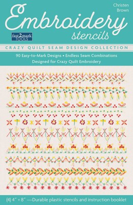Embroidery Stencils, Crazy Quilt Seam Design Collection Embroidery Stencils, Crazy Quilt Seam Design Collection