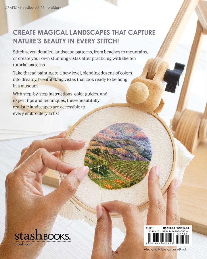 Richly Stitched Landscape Embroidery