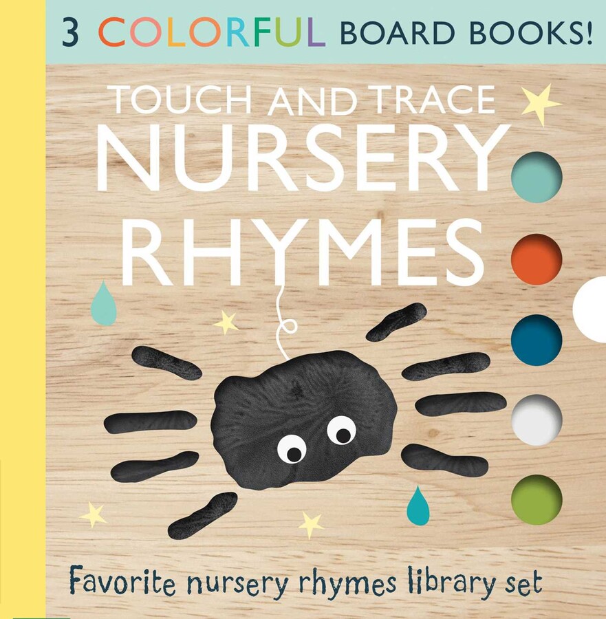 Touch and Trace Nursery Rhymes 3-Book Set: Itsy Bitsy Spider, Hey Diddle Diddle, This Little Piggy (Board Book for Babies and Toddlers 0-2 years old)