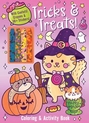 Tricks & Treats! Coloring & Activity Book with Confetti Crayons & 50+ Stickers!