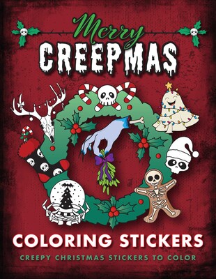 Merry Creepmas Coloring Stickers Merry Creepmas Coloring Stickers