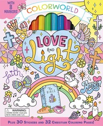 ColorWorld: Love and Light! (with 30 stickers and 32 Christian Coloring Pages)