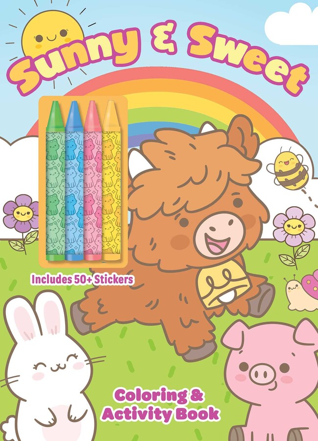 Sunny & Sweet: Coloring & Activity with Crayons and 50+ Stickers