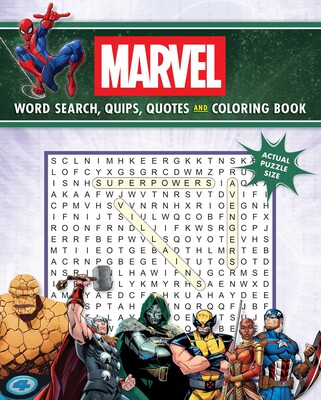 Marvel Word Search, Quips, Quotes and Coloring Book Marvel Word Search, Quips, Quotes and Coloring Book