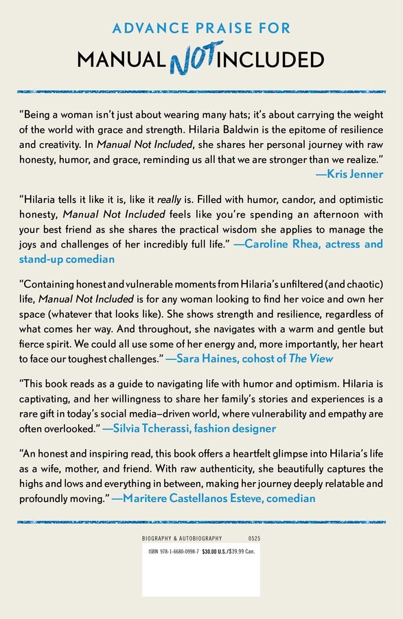 Manual Not Included Book by Hilaria Baldwin Official Publisher Page