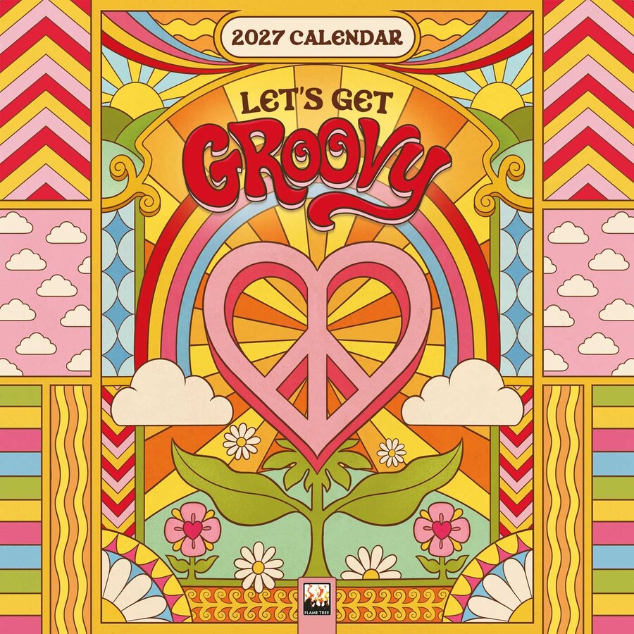 Dreamadelic: Let's Get Groovy Mini Wall calendar 2027 (Art Calendar)