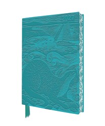 Angela Harding: Shetland Otter & Windsong 2027 Artisan Art Vegan Leather Diary Planner – Page to View with Notes