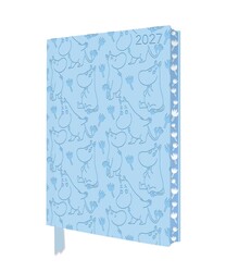 Moomin and Flowers 2027 Artisan Art Vegan Leather Diary Planner - Page to View with Notes