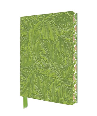 William Morris: Acanthus 2027 Artisan Art Vegan Leather Diary Planner - Page to View with Notes William Morris: Acanthus 2027 Artisan Art Vegan Leather Diary Planner - Page to View with Notes