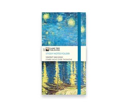 Vincent van Gogh: Starry Night over the Rhône Flame Tree Sticky Notes Folder