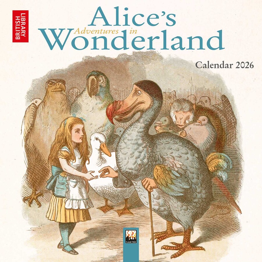 British Library Alice's Adventures in Wonderland Mini Wall Calendar
