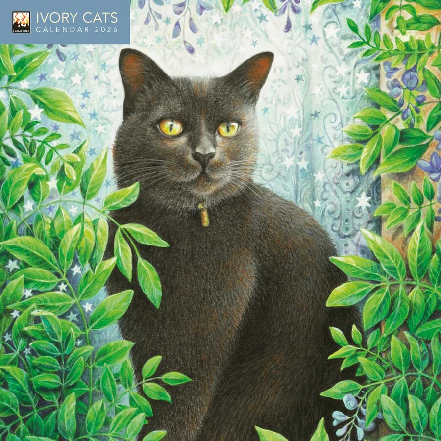 Ivory Cats by Lesley Anne Ivory Mini Wall Calendar 2026 (Art Calendar