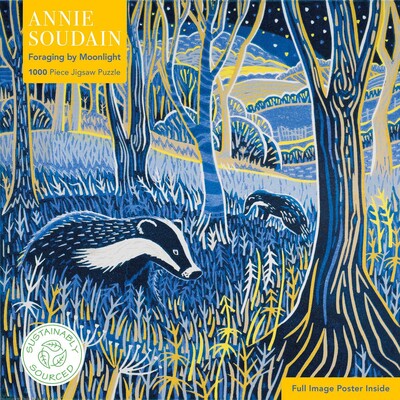 Adult Sustainable Jigsaw Puzzle Annie Soudain: Foraging by Moonlight Adult Sustainable Jigsaw Puzzle Annie Soudain: Foraging by Moonlight