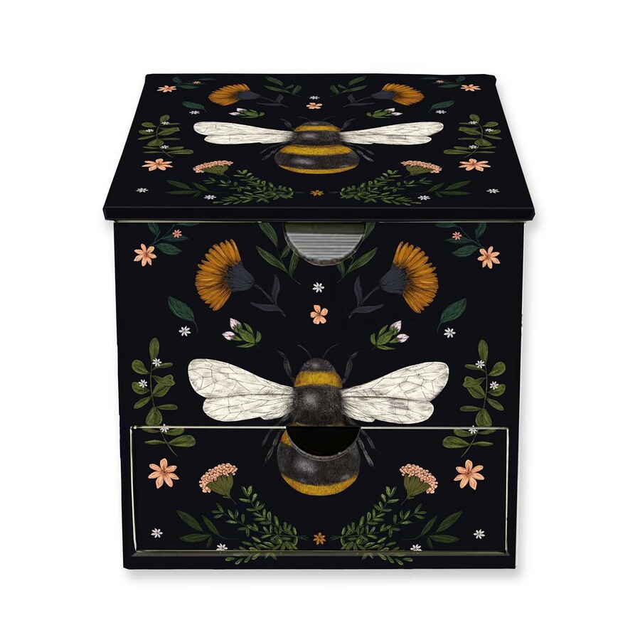 Jade Mosinski: Bee Flame Tree Memo Box with Drawer