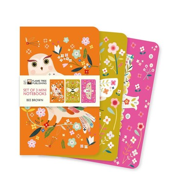 Bee Brown Set of 3 Mini Notebooks Bee Brown Set of 3 Mini Notebooks