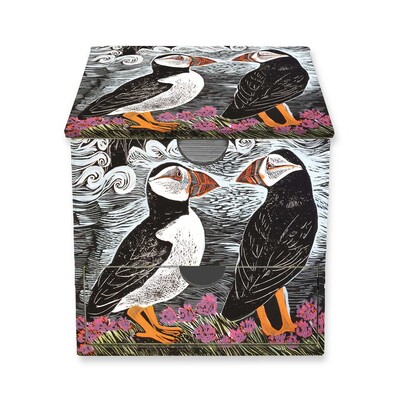 Angela Harding: Fair Isle Puffins Memo Box with Drawer Angela Harding: Fair Isle Puffins Memo Box with Drawer