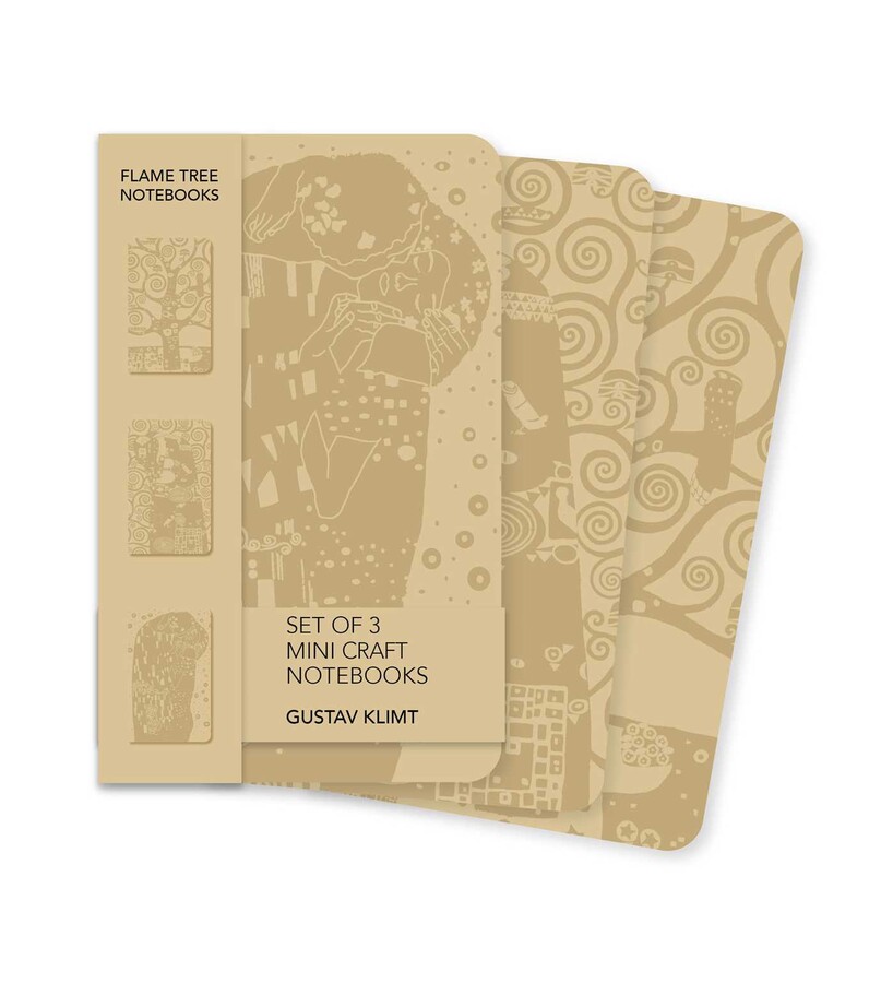 Gustav Klimt Set of 3 Mini Craft Notebooks