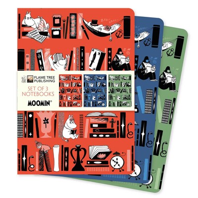 Moomin Bookshelves Set of 3 Standard Notebooks Moomin Bookshelves Set of 3 Standard Notebooks