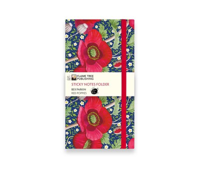 Bex Parkin: Red Poppies Flame Tree Sticky Notes Folder Bex Parkin: Red Poppies Flame Tree Sticky Notes Folder