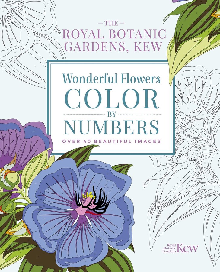 Royal Botanic Gardens, Kew Wonderful Flowers Color-by-Numbers