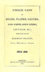 H. Chapin 1859 Price List