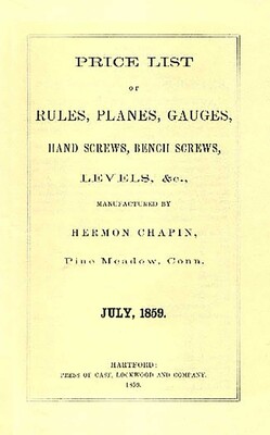 H. Chapin 1859 Price List H. Chapin 1859 Price List