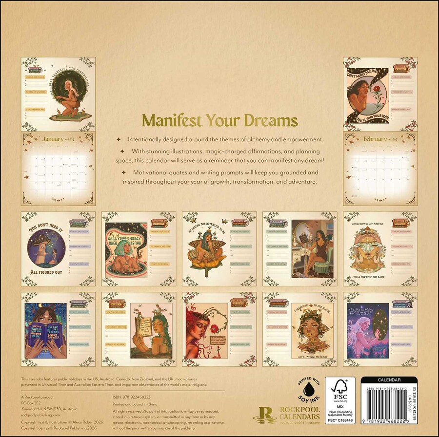 2027 Manifest Your Dreams Wall Calendar