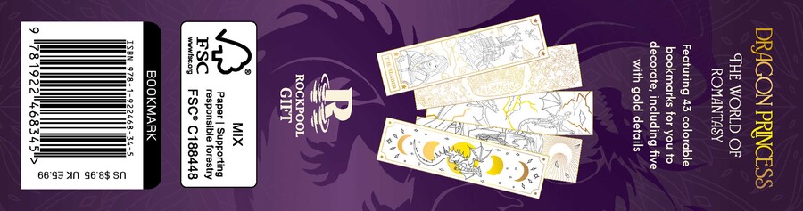 Dragon Princess Coloring Bookmarks