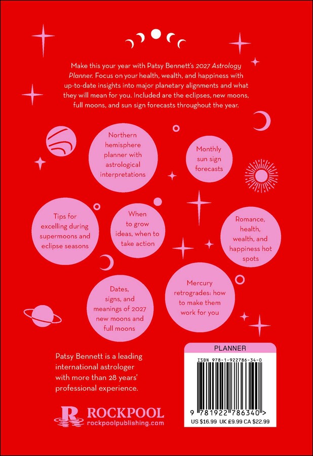 2027 Astrology Planner Calendar - Northern Hemisphere