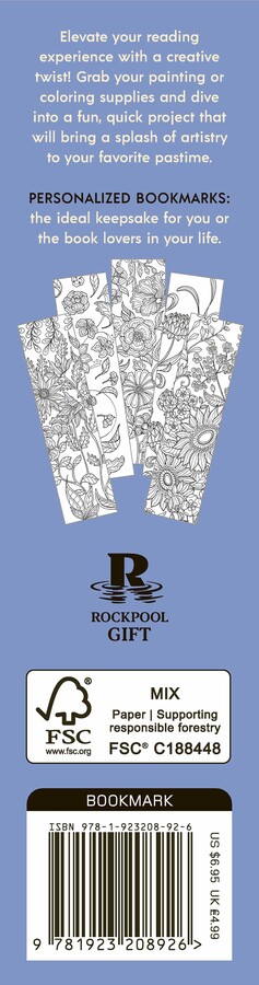 Flowers Coloring Bookmarks