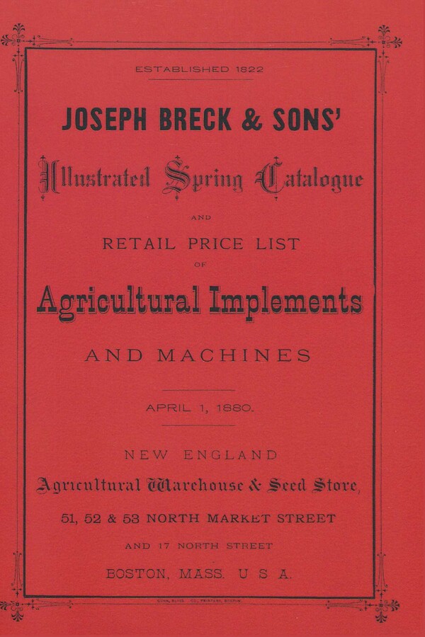 Joseph Breck & Sons' 1880 Catalogue