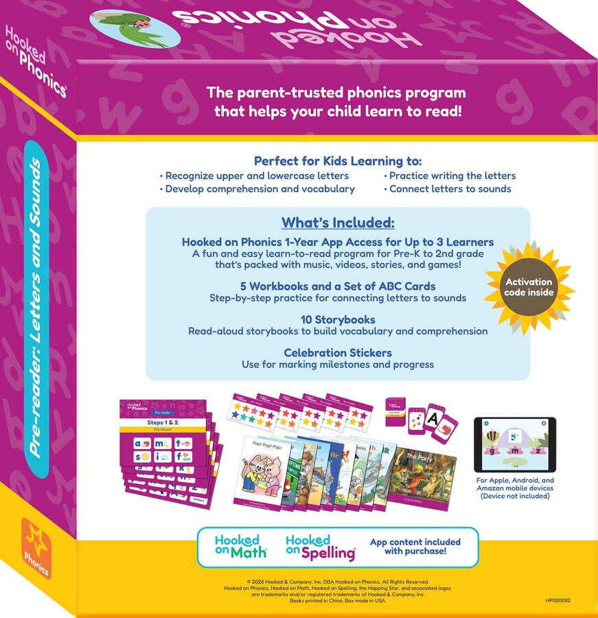 Hooked on Phonics Pre-reader Kit: Letters and Sounds
