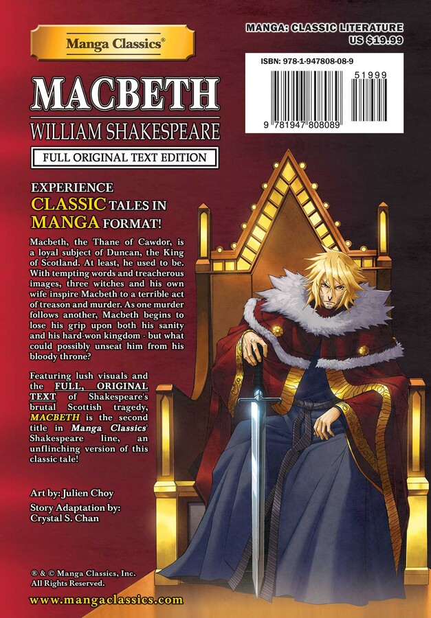 Manga Classics: Macbeth - Full Original Text Edition (Paperback)
