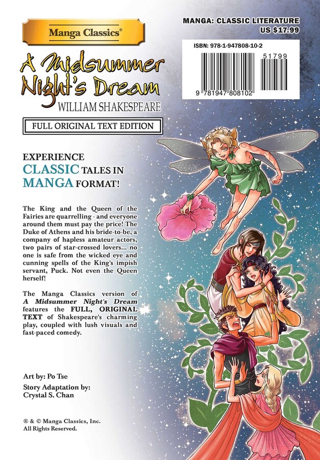 Manga Classics: A Midsummer Nights Dream - Full Original Text Edition (Paperback)