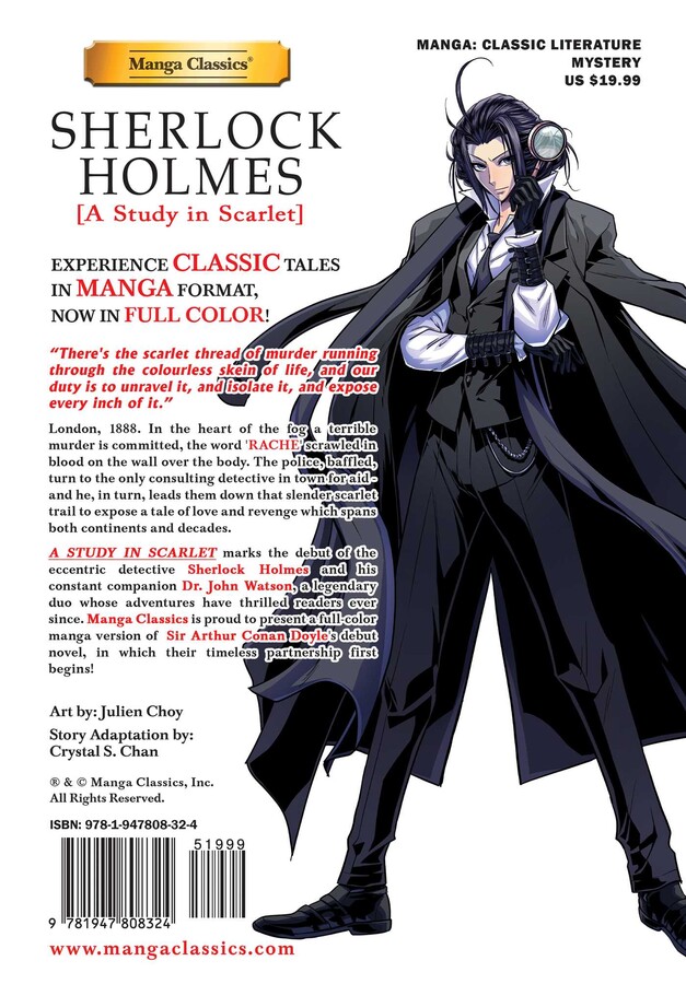 Manga Classics: Sherlock Holmes Vol. 1 A Study in Scarlet (Paperback)