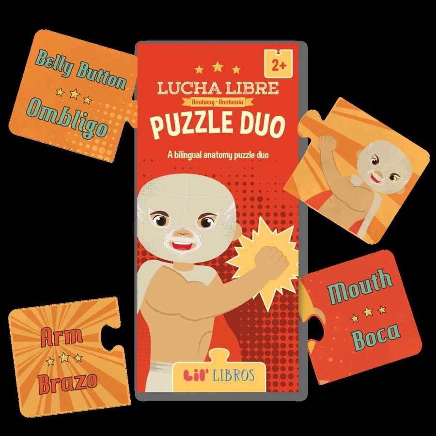 Lucha Libre: Anatomy / Anatomía Lil' Puzzle Duo 20 Piece (Bilingual: English/Spanish)