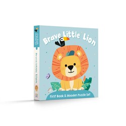 First Book & Wooden Puzzle Set - Brave Little Lion First Book & Wooden Puzzle Set - Brave Little Lion