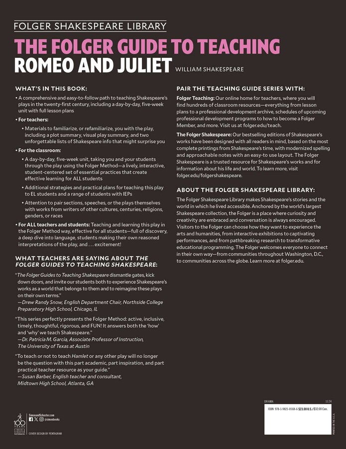Folger Guide to Teaching Romeo and Juliet