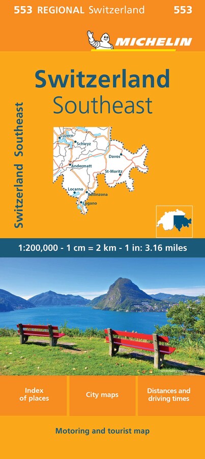 Michelin Switzerland: Southeast Map 553
