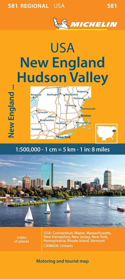 Michelin USA: New England, Hudson Valley Map 581
