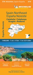 Michelin Spain: Northeast Catalonia, Aragon, Andorra, Map 574