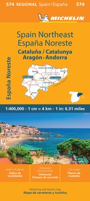 Michelin Spain: Northeast Catalonia, Aragon, Andorra, Map 574 Michelin Spain: Northeast Catalonia, Aragon, Andorra, Map 574